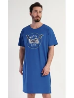 Pánská noční košile s krátkým rukávem Motocycle Pánská noční košile s krátkým rukávem Motocycle