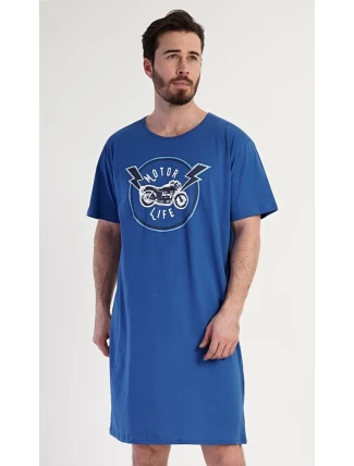 Pánská noční košile s krátkým rukávem Motocycle Pánská noční košile s krátkým rukávem Motocycle