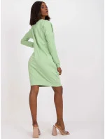 Dámské teplákové mini šaty v pistáciové barvě (A-006.73) Dámské teplákové mini šaty v pistáciové barvě (A-006.73)