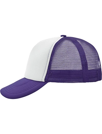 Daiber MB 70 5 panelová polyesterová síťovaná kšiltovka 03.0070 white/lilac Daiber MB 70 5 panelová polyesterová síťovaná kšiltovka 03.0070 white/lilac