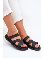 Gumové dámské pantofle s páskem černé Tavirae