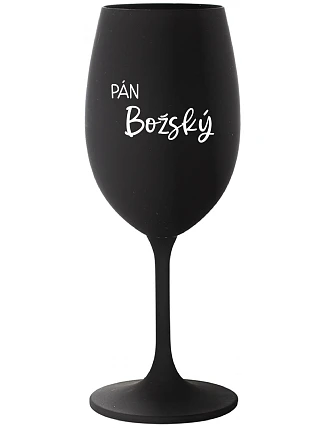 PÁN BOŽSKÝ - čierny pohár na víno 350 ml