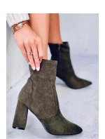 Dámské kotníkové boty HD055-100 Tmavě zelená - Besty Dámské kotníkové boty HD055-100 Tmavě zelená - Besty