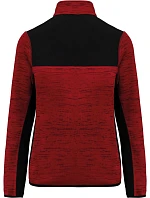 WK WK 9109 Dámská pracovní pletená fleecová bunda 20.9109 red melange/black WK WK 9109 Dámská pracovní pletená fleecová bunda 20.9109 red melange/black