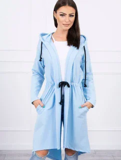 Delší zadní plášť modrý