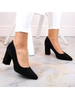 Sergio Leone W SK316A černé semišové lodičky na jehlovém podpatku