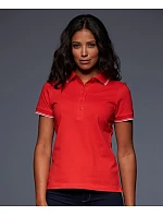 Daiber JN 985 Dámské piqué polo 02.0985 tomato/white Daiber JN 985 Dámské piqué polo 02.0985 tomato/white