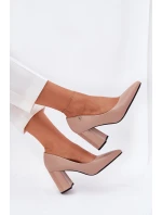 Elegantní Lodičky Na Podpatku Vinceza 62220 Béžové