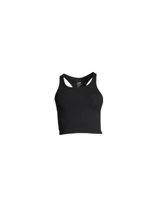 Sportovní tričko CASALL Crop Rib Racerback Black