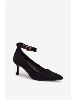 Lodičky z eko semiše Devoria – černé