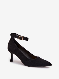 Lodičky z eko semiše Devoria – černé