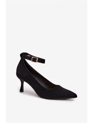 Lodičky z eko semiše Devoria – černé