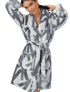 Dámský župan YI2222688F 031 šedý - DKNY