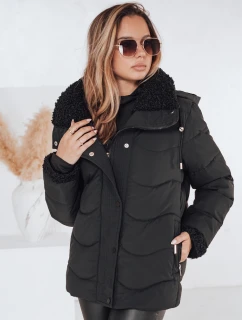 WARMMISS dámská prošívaná zimní bunda s kapucí černá FashionStreet TY4921