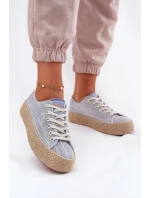 Dámské Tenisky Na Platformě S Pletením Lee Cooper LCW-25-02-3284 Světle Béžové