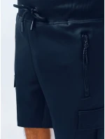 Pánské tmavě modré teplákové šortky FashionStreet SX2233