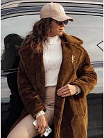 Dámský zimní kabát GLAMFUR s dlouhou kožešinou camel FashionStreet TY4699