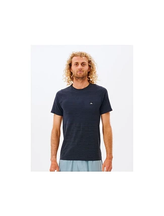 RIP CURL Vaporcool Seamless Tee černá RIP CURL Vaporcool Seamless Tee černá