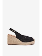 Dámské Sandály Na Klíně S Pletením Černé Tulliata