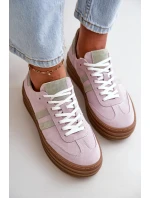 Dámské Semišové Tenisky Na Platformě Fialové Zazoo