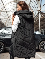 Dámská dlouhá vesta LIDMAN černá FashionStreet TY4561