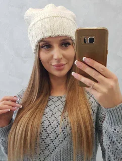 Dámská čepice Danuta K331 dark ecru