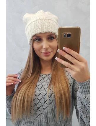 Dámská čepice Danuta K331 dark ecru