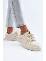 Dámské eko kožené tenisky Béžová Avanalis Dámské eko kožené tenisky Béžová Avanalis