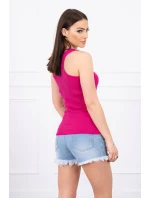 Žebrovaná halenka s fuchsiovým blůzou