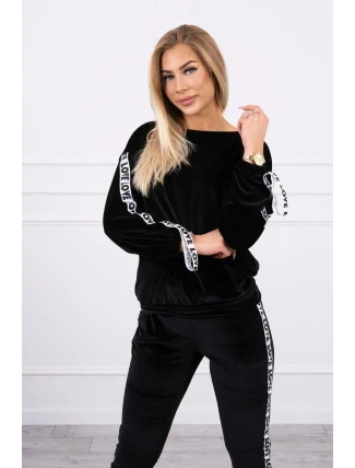 Láska velurová sada černá