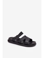 Gumové dámské pantofle s páskem černé Tavirae