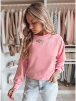 Dámská halenka s dlouhým rukávem a motýlem CRYSTALIA pink FashionStreet RY2768