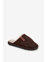 Pánské chlupaté papuče – čokoládové Darielle