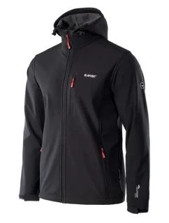 Pánská bunda Caen M 92800282249 Černá s červenou - Hi-Tec