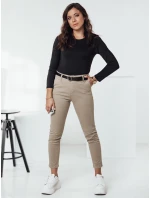 TRENDIOSS dámské kalhoty s páskem béžové FashionStreet UY2264 TRENDIOSS dámské kalhoty s páskem béžové FashionStreet UY2264