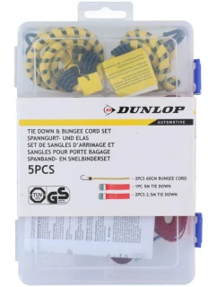 PŘEPRAVNÍ UPEVŇOVACÍ POPRUH S NAPÍNÁKEM A GUMAMI 5KS DUNLOP