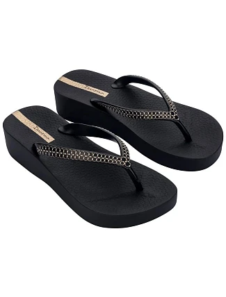 Ipanema boty dámské žabky Mesh XI Plat Fem platform black dámské