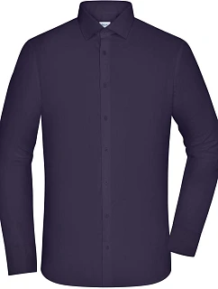 Daiber JN 1372 Popelínová košile slim fit s dlouhým rukávem 02.1372 deep purple