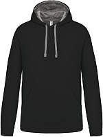 Kariban K 446 Kontrastní mikina s kapucí 20.K446 black/fine grey Kariban K 446 Kontrastní mikina s kapucí 20.K446 black/fine grey