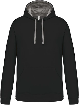 Kariban K 446 Kontrastní mikina s kapucí 20.K446 black/fine grey Kariban K 446 Kontrastní mikina s kapucí 20.K446 black/fine grey