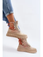 Damské Vysoké Semišové Tenisky Bežové Eleamia Damské Vysoké Semišové Tenisky Bežové Eleamia