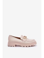 Dámské Mokasíny Se Zlatým Detalem Béžové Trionna