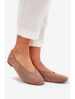 Klasické Baletky Z Eko Semiše Khaki Osallin