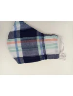 Bavlněná rouška modrá kostka - Vestis Bavlněná rouška modrá kostka - Vestis