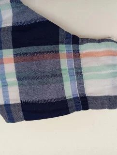 Bavlněná rouška modrá kostka -  Vestis