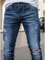 Pánské modré džínové kalhoty FashionStreet UX3948