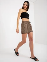 Dámské šortky D73770M61531KG hnědé - FPrice Dámské šortky D73770M61531KG hnědé - FPrice