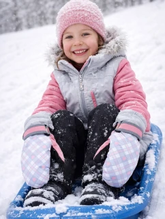 YOCLUB REN-0314G Dívčí lyžařské rukavice