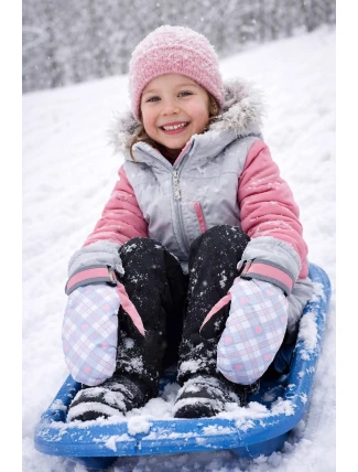 YOCLUB REN-0314G Dívčí lyžařské rukavice