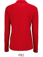 SOL'S Perfect LSL Women Dámské piqué polo s dlouhým rukávem 25.2083 red